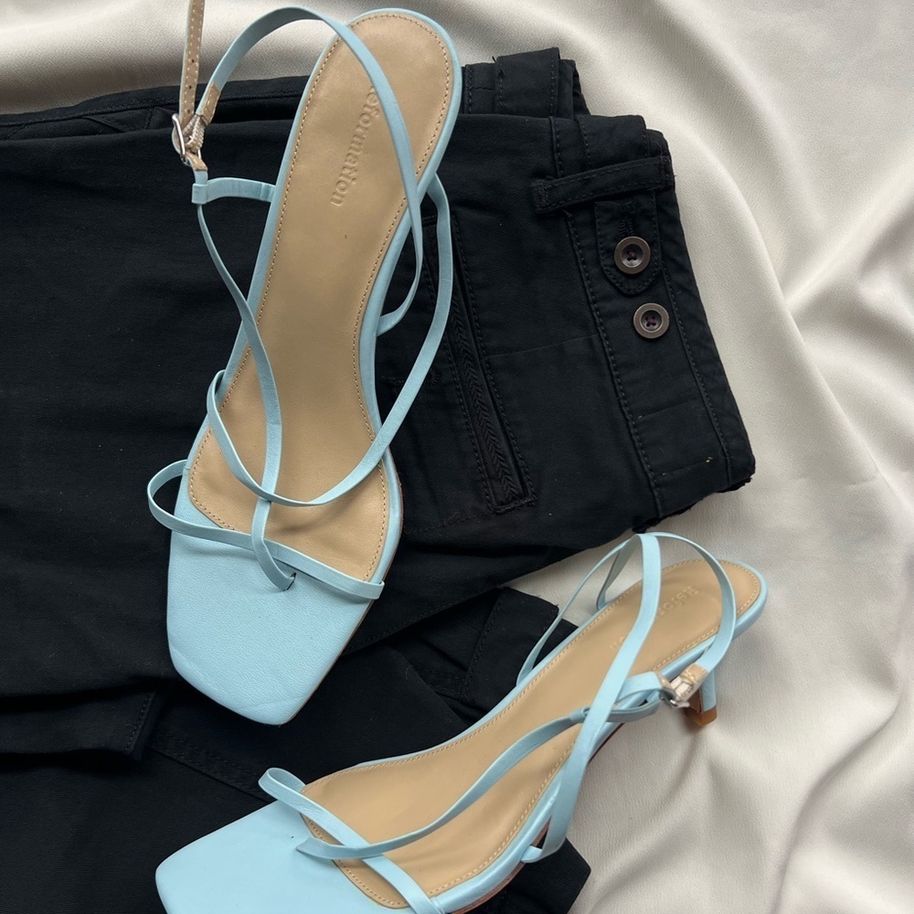 NWT REFORMATION SERENITY BARE BLUE SANDALS ✨ - Picture 5 of 5